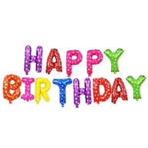 Happy Birthday Foil Balloon Banner Set - Printed Designs