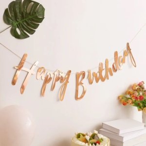 Happy Birthday Mirror Banner Set