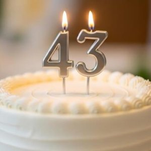 Number Candle - Silver