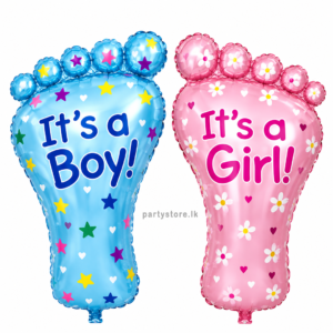 "It's a Boy & It's a Girl" Foot print Foil Balloon