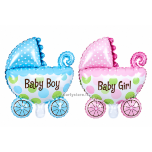 "It's a Boy" & "It's a Girl" Baby Cart Foil Balloon
